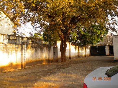 The car park for our flats and the gate.jpg