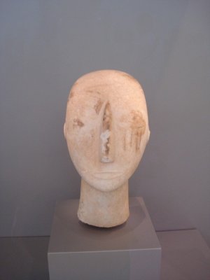 Head of Cycladic Statue - National Archaeological Museum.jpg