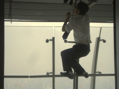 Crazy Cleaning Guy in Oriental Pearl Tower.jpg