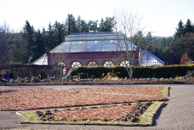 Walled Garden Flowerbeds and Conservatory in Winter.jpg