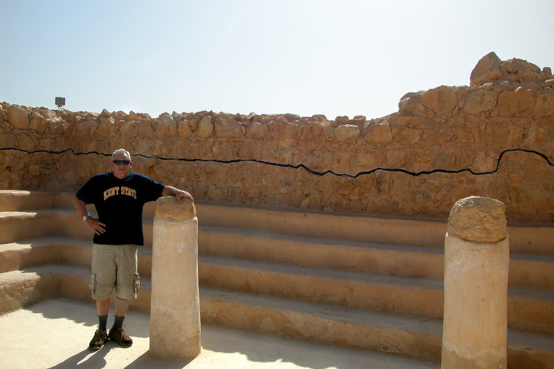 Moshe - in a structure on Masada which was a synagogue during the Jewish revolt against the Romans (around 70 c.e.)