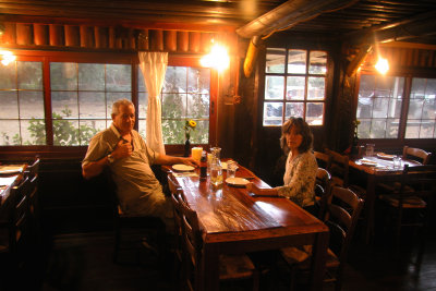Moshe and Judy: We had dinner here at the Kibbutz Merom Golan in the Golan Heights.