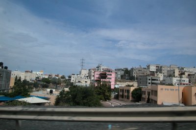  Photo of Nazareth - from our car as we were leaving the city.
