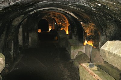 Bet Shearim: The catacombs of the Cave of the Coffins in the necropolis of the ancient city of Bet Shearim.