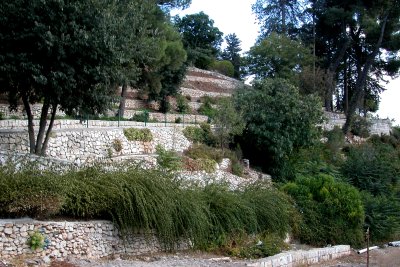 Tzfat: Wall surrounding the Citadel at the top of the town - largest Crusader castle/fort in the Middle East.