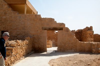 Moshe at an entrance to the inside of King Herods Western Palace (30 b.c.e.), the largest structure on Masada.