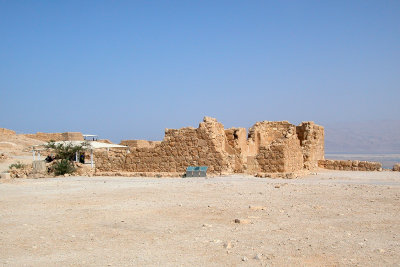 Structure on top of Masada.