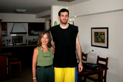 Judy and Oren. Oren is Moshe's son and plays professional basketball in Israel.