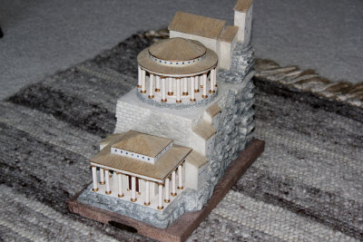 Model: Bottom two terraces of King Herods Northern Palace. The lowest terrace here is shown in the previous photo