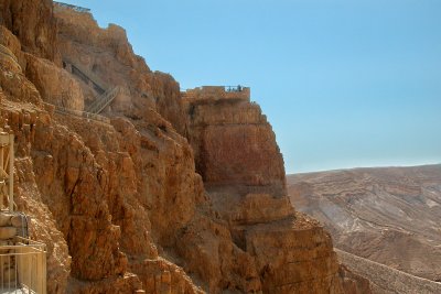 Stairway on side of Masada's cliff. We used stairway to go from the top of Masada to the lowest level of King Herods Palace.