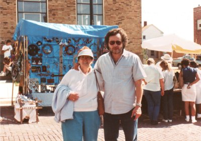 Richard and his mother Hilda at a street fair in Kent, OH  (early 1990's)