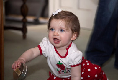 Kate showing off her new teeth