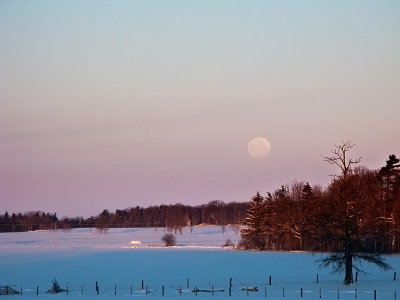 Winter moonscape