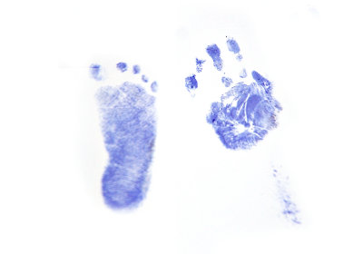 Little foot and hand print