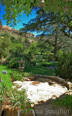 View into the side garden