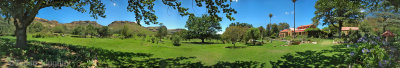 360panorama of Keble garden and paddocks