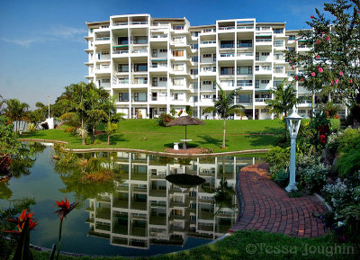 The attractive apartment block in Durban where Melly and Dan live