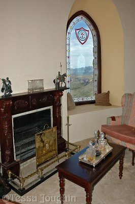 A cosy fireplace on a cold day