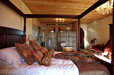 One of the four opulent bedroom suites