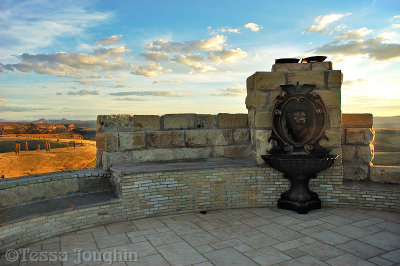 The main turret has a barbecue or braai area with spectacular 360° views