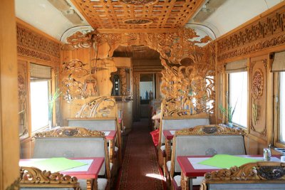 Interior of Mongolian Dining Car