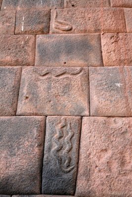 Incan Symbols Etched into Rock