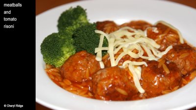 0171- meatballs and tomato risoni