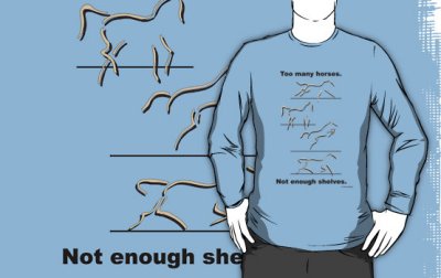 too-many-horses - long sleeved tshirt at Redbubble