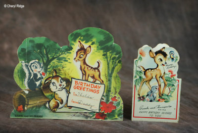 vintage Bambi birthday cards