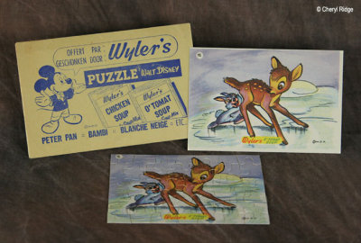 vintage Bambi puzzle from Wylers soup