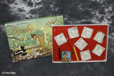 vintage Bambi rubber stamp kit