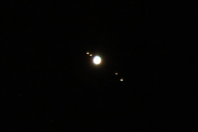 the four moons are Io, Europa, Ganymede and Callisto