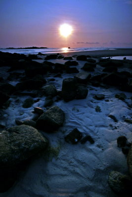 Rocky sunrise 2 in morning blue
