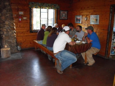 Dinner at the lodge
