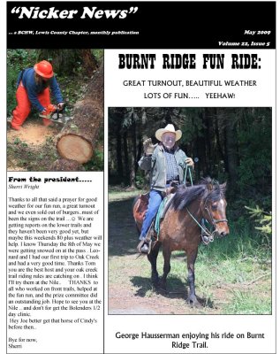 May 2009 Lewis County Chapter Newsletter