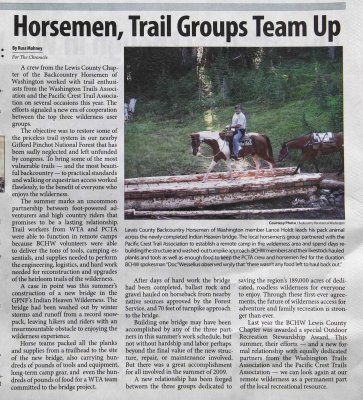 The Chronicle Sep 18, 2009  - Copied with permission