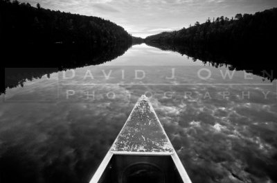 15405V Ottertrack canoe and clouds