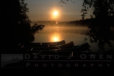 10803 Canoe and sunrise upper Kawish