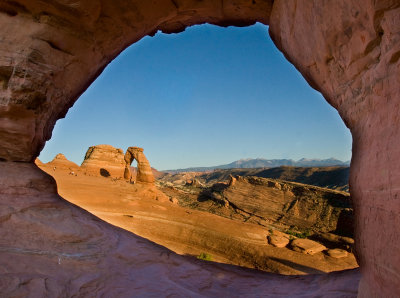 Delicate Arch, seen through Frame Arch