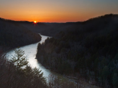 Sunrise over the Cumberland River