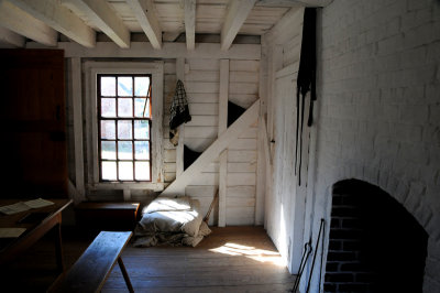 In house slave quarters at Peyton Randolph House