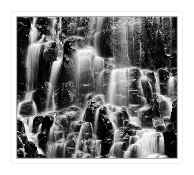 Ramona Falls in Black and White
