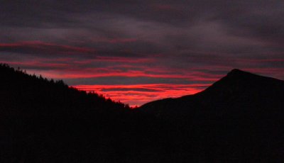 Sunset behind Garfield