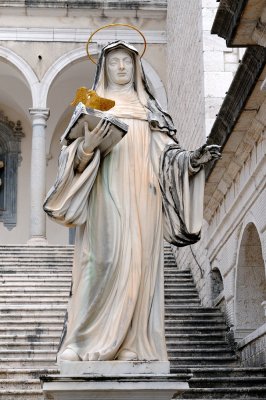 Saint Scholastica, sister of St Benedict - Montecassino Abbey