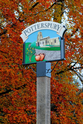 The New Potterspury Village Sign