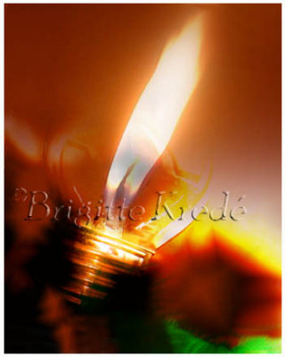 the candle in the lamp