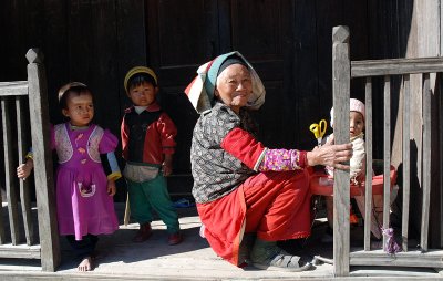 Grand-mother and children