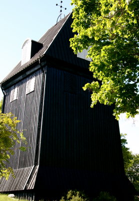 The bell tower of the church in Berg