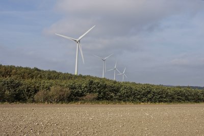 Wind power stations.