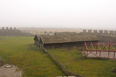 Cattle houses from the wall.